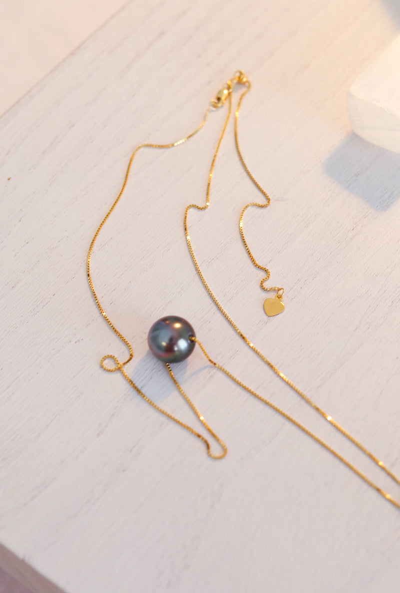 Tahitian Pearl on 14k Gold Chain (ready to ship)