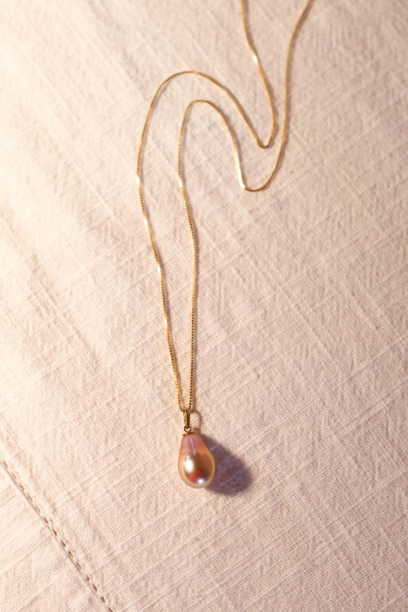 Peach Edison Pearl Pendant