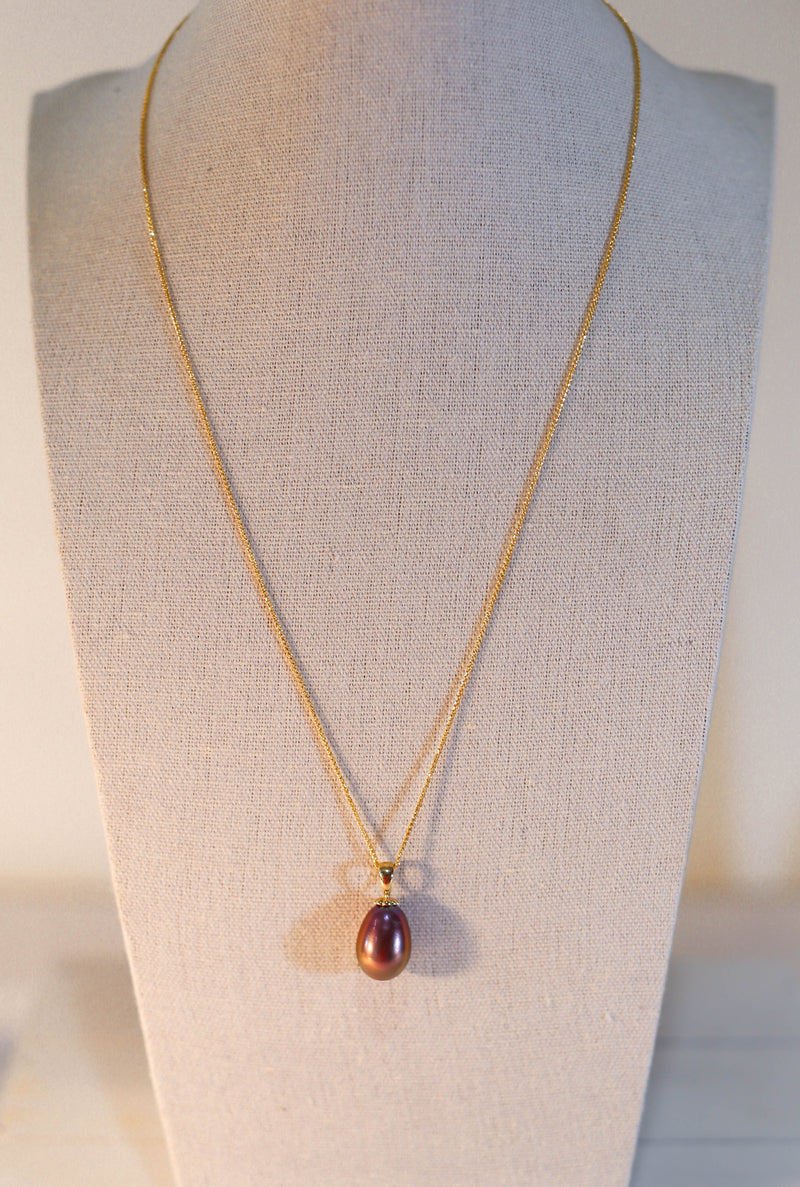 Magenta Edison Pearl Pendant