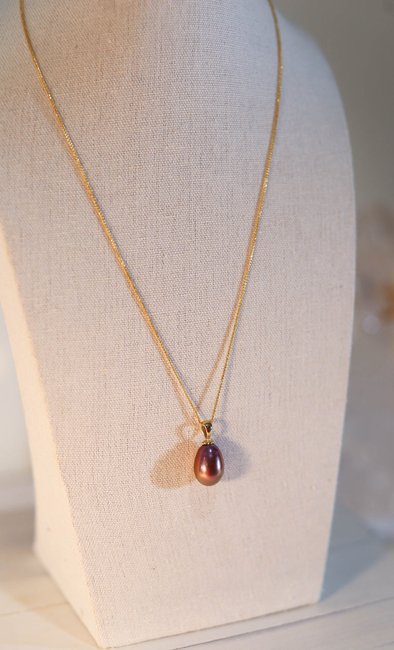 Magenta Edison Pearl Pendant