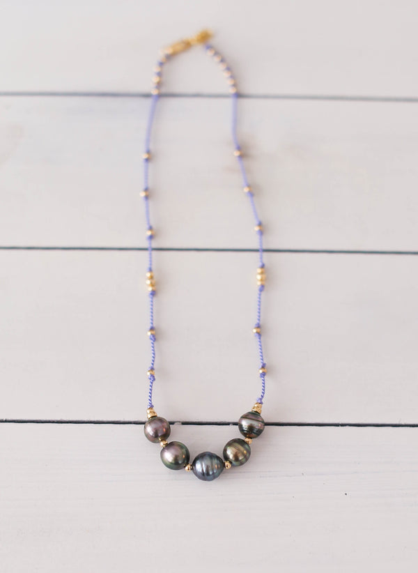 Tahitian Pearls x Aqua Silk