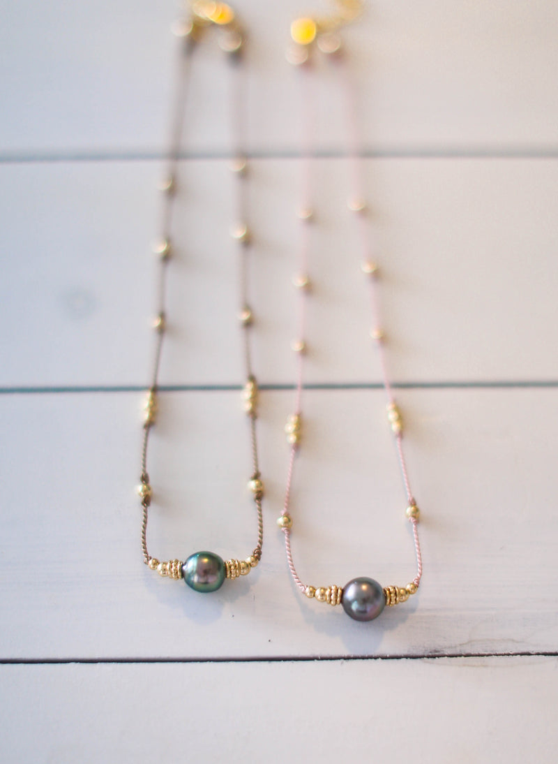 Tahitian Pearls + Silk