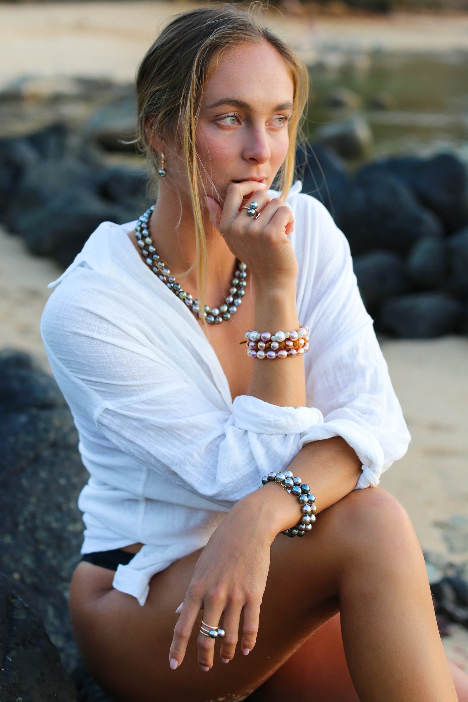 Tahitian Pearl Balance Ring – Tiare Hanalei